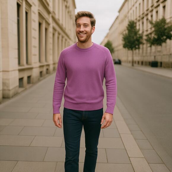 J.Crew Sweater Men's Size X-Large Wisteria Heritage 100% Cotton Style BI841 - Picture 1 of 8